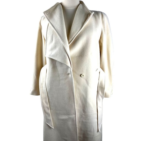 Ted Lapidus 100% Wool Coat in Cream, Women's Size 8 US - Picture 3 of 16